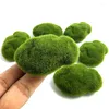 Decorative Flowers 5pcs 4 Sizes Fake Stone Artificial Moss Rocks Home Decor Simulation Plant DIY Decoration For Garden And Crafting Green