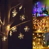 Dizeler Çok Follü Işıklar 6m 40pcs LED Pil Powered Ball String Garland Peri Perde Işık Açık Kapalı Yatak Odası için