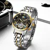 Wristwatches WISHDOIT Men's Watches Luxury Automatic Business Mechanical Moon Phase Calendar Week Sports Waterproof Luminous Clock