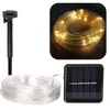 Saiten LED-Leuchtstoffröhre, 8 Modi, solarbetriebene Lichterkette, wasserdicht, für Garten, Terrasse, Zaun, Balkon, Hof, Baumdekoration, Beleuchtung