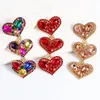 Dangle Earrings Fashion Vintage Heart-shaped Diamond Pendant Women's