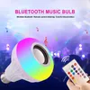 Smart glödlampa Wireless Bluetooth Music Remote Control E27 RGB Colorful Lamp för Home El Bar