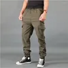 Calças masculinas 2023 Men's Winter grossa quente Cargo casual Pockets Moda Moda Baggy Jogger Trabalho Roupas frias 21q1495