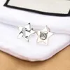 95% rabatt på 2023 Nya lyxiga högkvalitativa modesmycken för Sterling Silver Star Love Fearless Cortile Men's and Women's Earrings Valentine's Day Gift