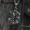 Pendanthalsband endast SDA Rostfritt stål Pirat Skull Halsband Retro Gotiska smycken Choker Chain Skeleton Trendy OSDZ136 Förenhören