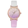 Polshorloges Susenstone dames casual kwarts lederen band strap horloge analoge pols polshorwatch klok klein