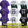 2023 Aangepaste Kris Bryant Jersey Wilson Randal Grichuk Connor Joe Charlie Blackmon Todd Helton Larry Walker Jose Iglesias Ryan McMahon Rockies C. J. Cron