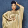 Ethnic Clothing African Dress For Women Plus Size Kaftan Maxi Dashiki Bubu Gowns Party Gold Color