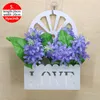 Decorative Flowers Artificial Flower Basket Plants Home Wall Hanging Decoration Fake Bedroom Living Room Ornaments