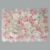 Fleurs décoratives couronnes fleur artificielle panneau mural soie Rose 3D toile de fond pour la décoration de mariage décor à la maison décors de fête bébé Showe