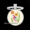 Keychains Vintage Mooie Bird Handmade Stone Flower Beyrings voor vrouwen schattige sleutelhanger