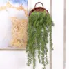 Decorative Flowers 3 Fork Artificial Plants Pine Garland Wreath Rattan Fake Vines Twigs Hanging Bouquet Silk Greenery Leaf Home Wedding Wall