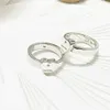 Fashion Collection 2023 New Luxury High Quality Fashion Jewelry for HEART RING silver original hip hop ins hand jewelry double ring