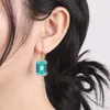 Boucles d'oreilles pendantes 14K or topaze mystique pour femmes bohême argent 925 pierres précieuses carré fête saint valentin boucle d'oreille bijoux fins cadeaux