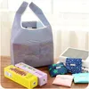 Shopping Bags Portable Reusable Bag 2023 Sweet Striped Dots Large-capacity Tote Pouch Eco Folding Storage Convenient Handbags