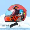 Casques de moto GSB-341 Casque bébé Kart pour enfants Automne et hiver Voiture électrique complète Couverture complète chaude avec bavette