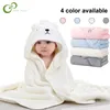 Dekens Swaddling 80x80 Geboren wrap katoen fleece voor 012 maanden baby 4 seizoenen absorberend warme kinderen badhanddoek ddj 230303