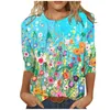 Women's T Shirts Women Summer Short Sleeve Floral Flower Fashion Lady T-shirts Top Shirt Ladies Casual Graphic Butterfly Female Tees