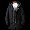 Masculino para baixo 2023 Jaqueta de preço baixo espessura quente de comprimento comprido comprimento com capuz de casaco de casaco de casaco de casaco branco solto de pato solto