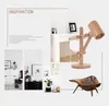 Lámparas de mesa Lámpara de escritorio de madera maciza nórdica Sala de exposiciones de moda creativa Sala de estar Estudio Dormitorio individual Mesita de noche decorativa