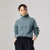 Women's Sweaters Temperament Commuter Thickened Sweater Women Winter High Collar Wool Set Head Warm Bottoming Inside Take Knitted