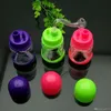 Coloured plastic mini water pipe Glass Bongs Glass Smoking Pipe