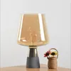 Bordslampor modern enkel kopp led ljus europe originalitets glödbord AC90-260V cement glas sovrum säng lampdekor