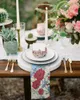 Bord servett vintage blommor fågelfjäril 4/6/8 st tygdekor middag handduk för kök tallrikar matta bröllopsfest dekoration