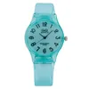 Montre-bracelets Fashion Round Quartz Arabe Digital Dignet Casual Chepping Watches Rubber Strap Clobe à la mode étanche.