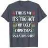 Kvinnors t-skjortor Detta är min det är också för fula jultröjor skjorta t-shirt grafiska tee-toppar