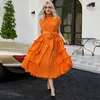 Casual Dresses Spring Summer Women Indie Aesthetic Dress Plus Size Shrink Rope Sleeveless Sashes Pleated Designer ClothesCasual