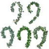 Decorative Flowers & Wreaths Home Decors Artificial Fake Eucalyptus Plants Green Garland Rattan Vines Branches Table Wedding Party Wall Hang