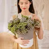 装飾的な花人工シミュレーションプラスチックユーカリベリーグリーンビーンブランチウェディングと植物の植物小道具家の装飾