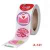 Gift Wrap 500pcs 1 " Heart Valentine's Day Stickers Bee Flower Round Seal Label Tag Envelope Handbag Festival Paper Decor