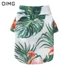 Dog Apparel Oimg Gentleman T-shirts 2023 Moda Dogs Small Clothes for Shirts Schnauzer Chihuahua Beach Holiday Pets Cats Roupas