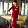 Etniska kläder qipao traditionell kinesisk orientalisk klänning kvinnor cheongsam sexig modern qi pao kvinnliga damer asiatiska ta1151