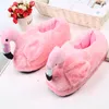 Pantoufles Lovely Flamingo Plush For Women Kawaii Fluffy Winter Warm Indoor Woman Fashion