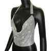 Женские танки Sparkly Nightclub Swinestone Thop Top для женского вечеринки. Наряды на фестиваль фестиваля блесков с бриллиантами.