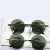 Sonnenbrille Steampunk Round Männer polarisierte Metallverpackung Vintage Marke Shades Spiegel ohne Hülle hochwertige Y8132SungglasSessunglasses