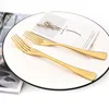 Dinnerware Sets 24pcs Dinner Knife Tableware Set 304 Stainless Steel Cutlery Gold Kitchen Complete Fork Coffee Spoon Flatware