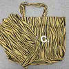 Designer de moda apc bolsa zebra moda lazer saco de compras bolsa de um ombro saco de lona portátil