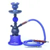 Hookah Shisha Bong Smoking Water Pipe Set Cool Arab Stem Hookahs Glass Vase 4 colors One Hose Oil Rigs 2 Styles Tool Accessories