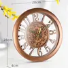 Wandklokken Noordse retro Fashion Clock Vintage klassieke Arabische cijfers gebogen kwarts reloj de pared Horloge murale woonkamer creatief