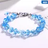 Braccialetti di fascino fier cristallo vetro farfalla bracciale glitter per donne squiste scintilla delicata gioielli di moda di lusso