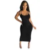 Lässige Kleider Damen Sommerfaden Schlinge Low Neck Sexy Slim Wrap One's Gesäße Kleid Fashion Party