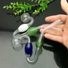 Tubos de fumantes Nova Europa e Americraglass Bubbler de tubo fumegante água vidro de vidro Bonga colorida bola de bola em forma de vidro panela