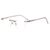 Sunglasses Frames Fashion China Factory Rimless Eyeglasses Women Reading Optical Frame With Acetate Temple GR4972Fashion Godd22