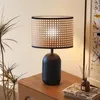 Tischlampen Japanischer ruhiger Wind Rattan gewebt kreative Hand Wohnzimmer Schlafzimmer Nachttisch Dekor Beleuchtungskörper Schreibtisch