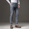 Jeans da uomo 2023 Spring Slim For Men Casual Stretch Tinta unita Fashion Simple Skinny Pantaloni da uomo in denim Pantaloni di marca