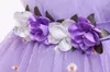 Meisjesjurken 2023 Zomer Kinderjurk Princess Bloem Girls Catwalk Kostuum Geel Floral Super Fairy Mouwess